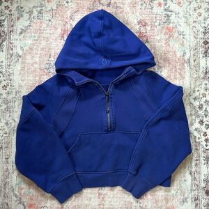 Lululemon Scuba Half Zip Hoodie Cropped Size XS/S Blue